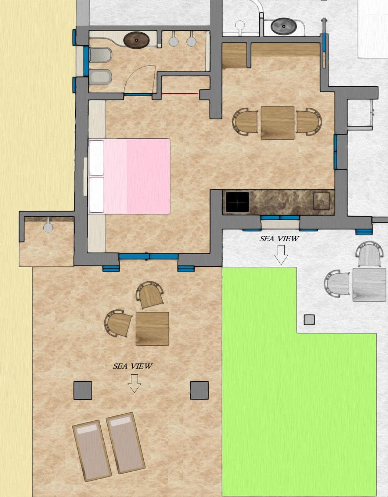 Tilos Villa Livadia  Bilik gambar